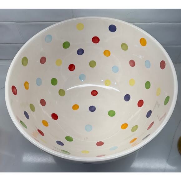 222 Fifth Sugarland Dots Large Salad/serving Bowl - Picture 1 of 8